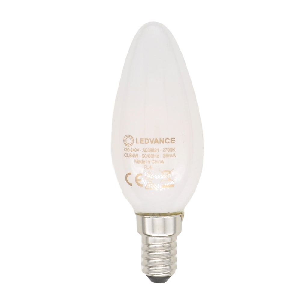 Osram Candle LED Light Bulb E14 240V 4W Pearl W/W