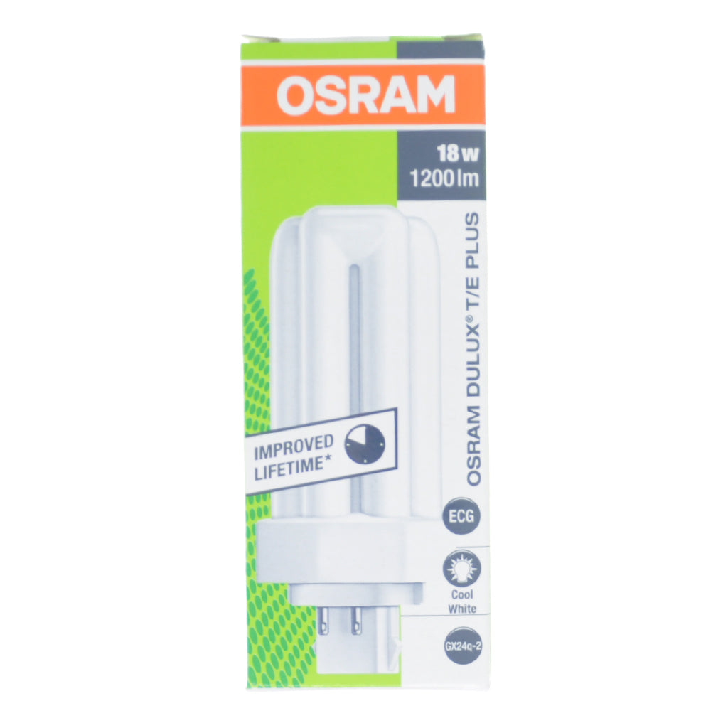 Osram Dulux T/E Plus Compact Fluorescent Light Bulb GX24q-2 18W/840