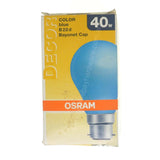 OSRAM GLS Coloured Incandescent Light Bulb B22 240V 40W Blue