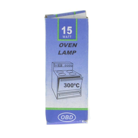 Oven Light Bulb E17 240V 15W Clear 300°C