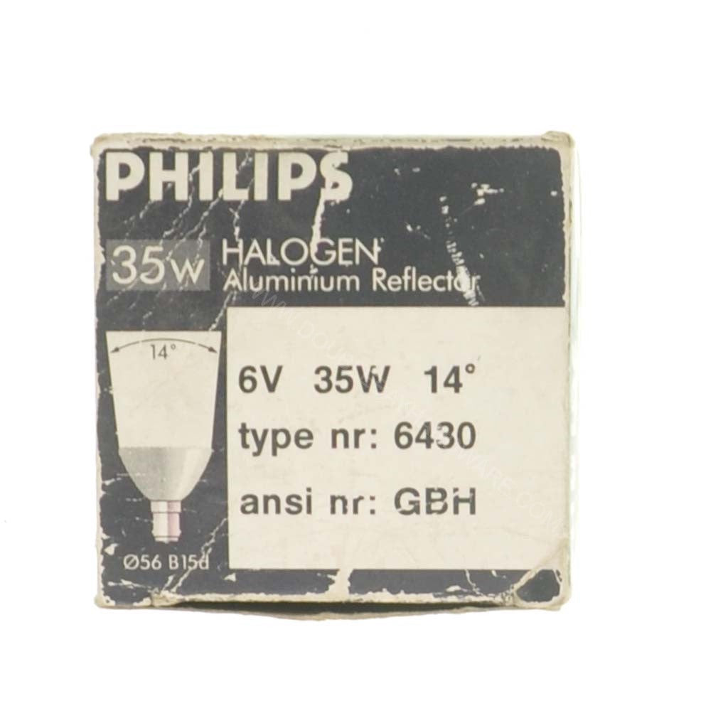 PHILIPS Aluminium Reflector Halogen Light Bulb BA15d 6V 35W 14° 6430