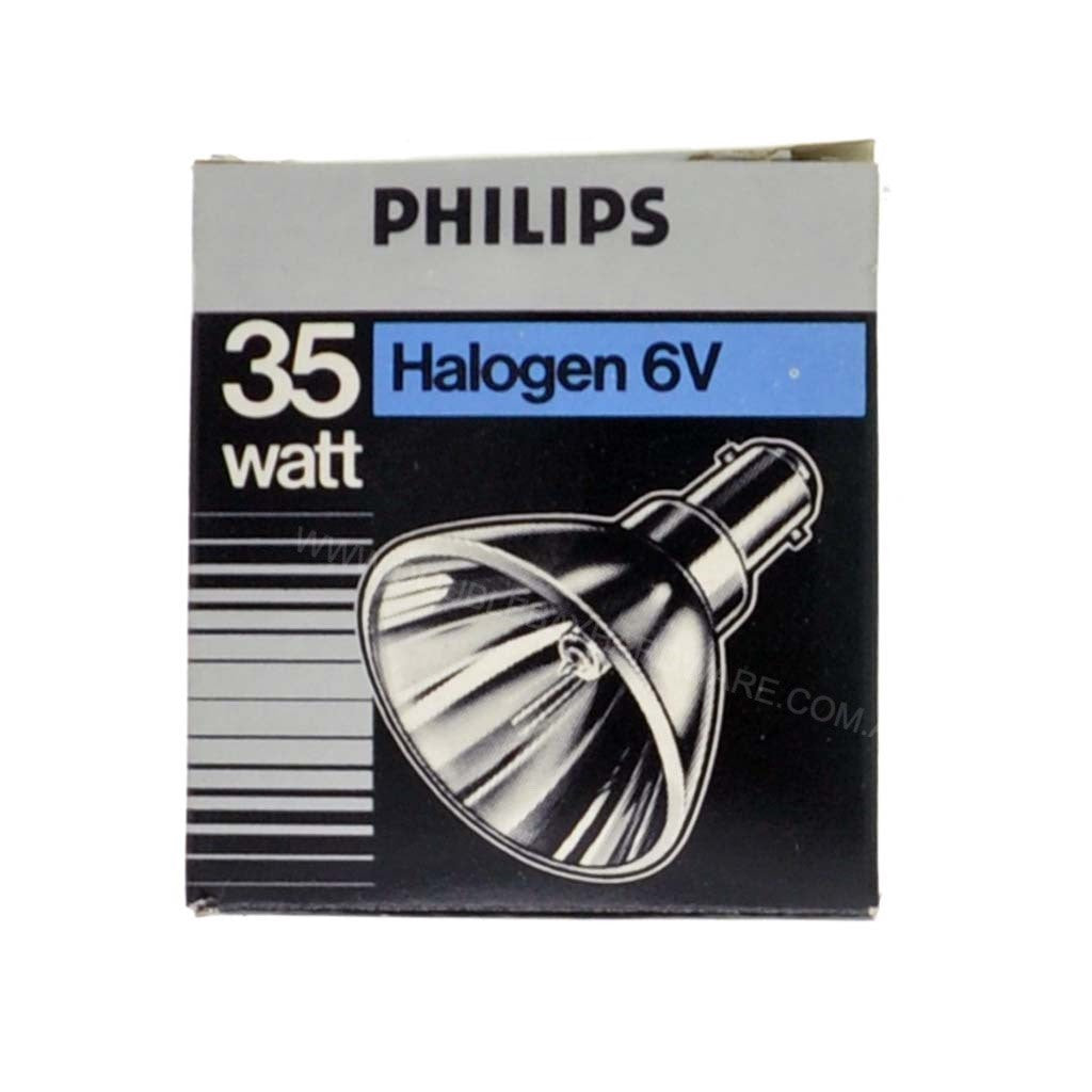 PHILIPS Aluminium Reflector Halogen Light Bulb BA15d 6V 35W 6° 6429