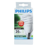 PHILIPS Tornado Spiral Energy Saving Light Bulb E27 20W C/DL 138136