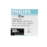 Philips Aluline Pro Aluminium Reflector Halogen Light Bulb BA15d 12V 20W 18° CL 6434