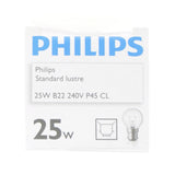 Philips Fancy Round Incandescent Light Bulb B22 240V 25W Clear