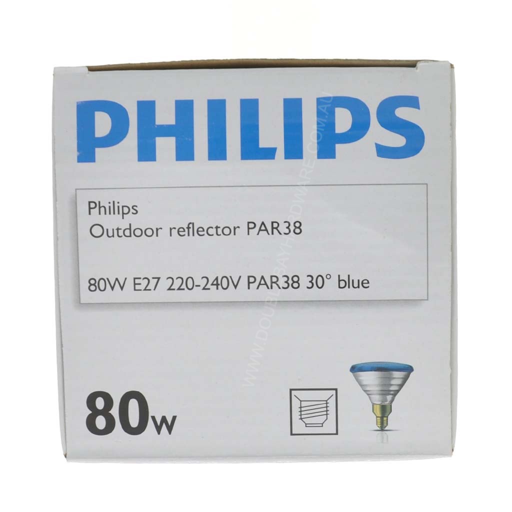 Philips PAR38 Reflector Light Bulb E27 240V 80W Blue