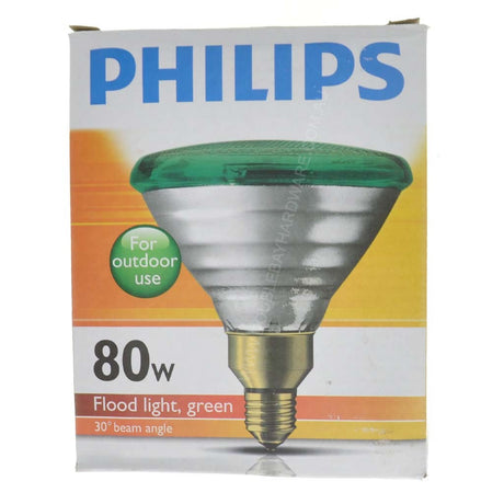 Philips PAR38 Reflector Light Bulb E27 240V 80W Green