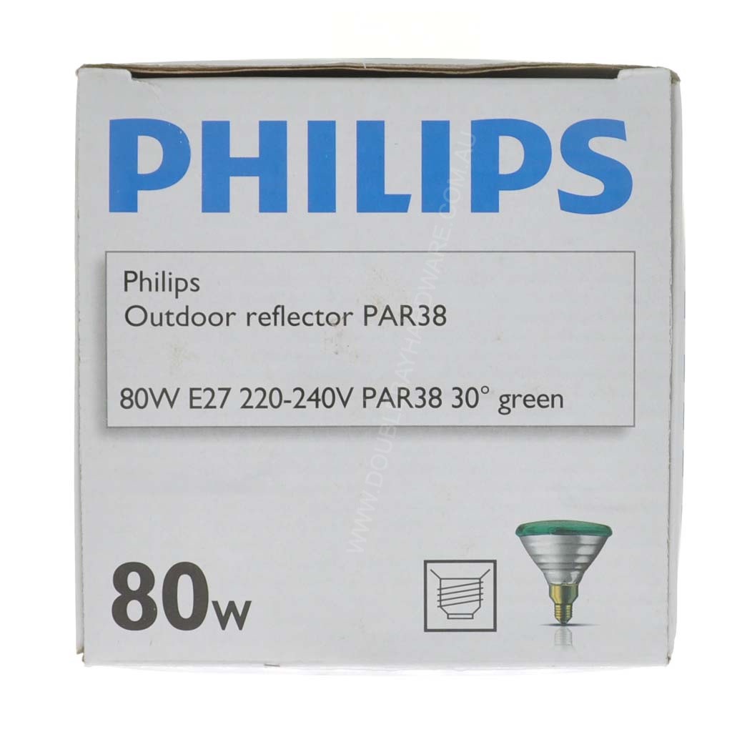 Philips PAR38 Reflector Light Bulb E27 240V 80W Green