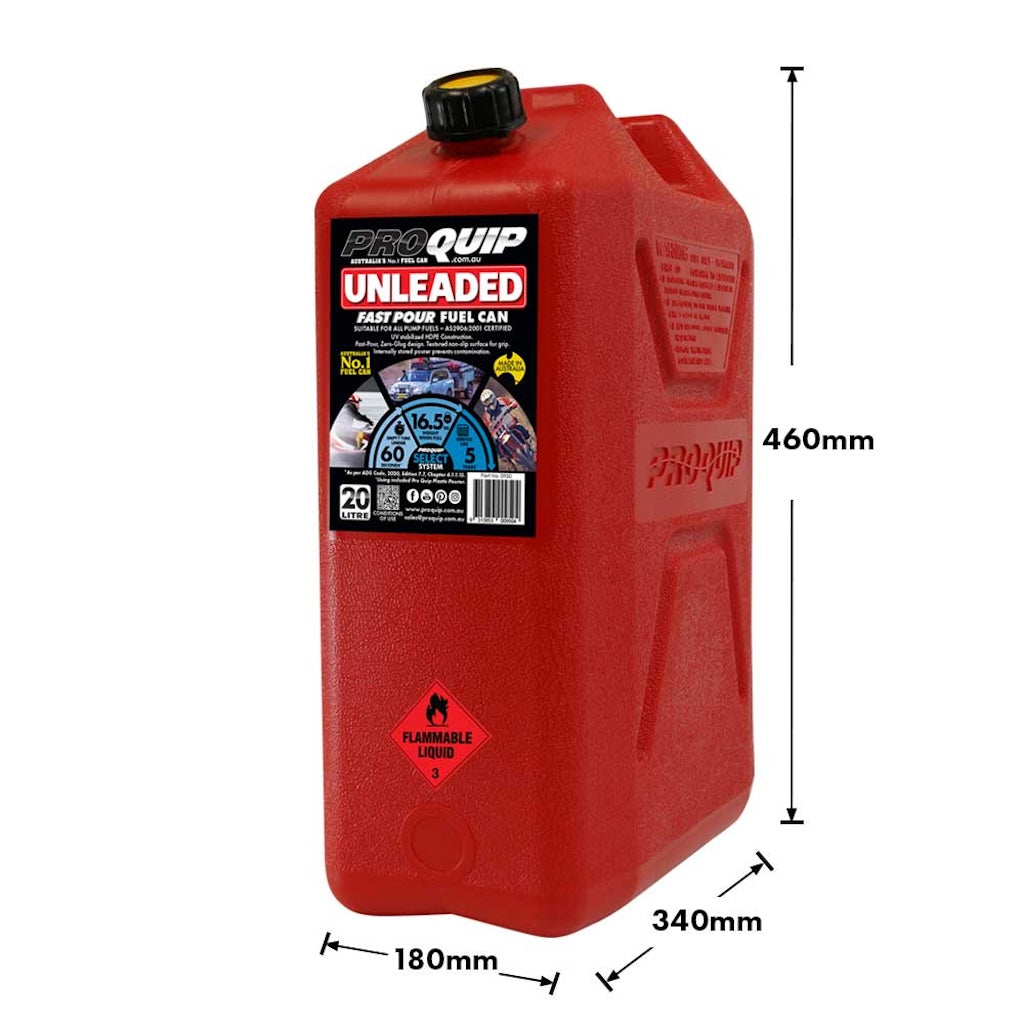 Pro Quip Fast Pour Fuel Can 20L 0950