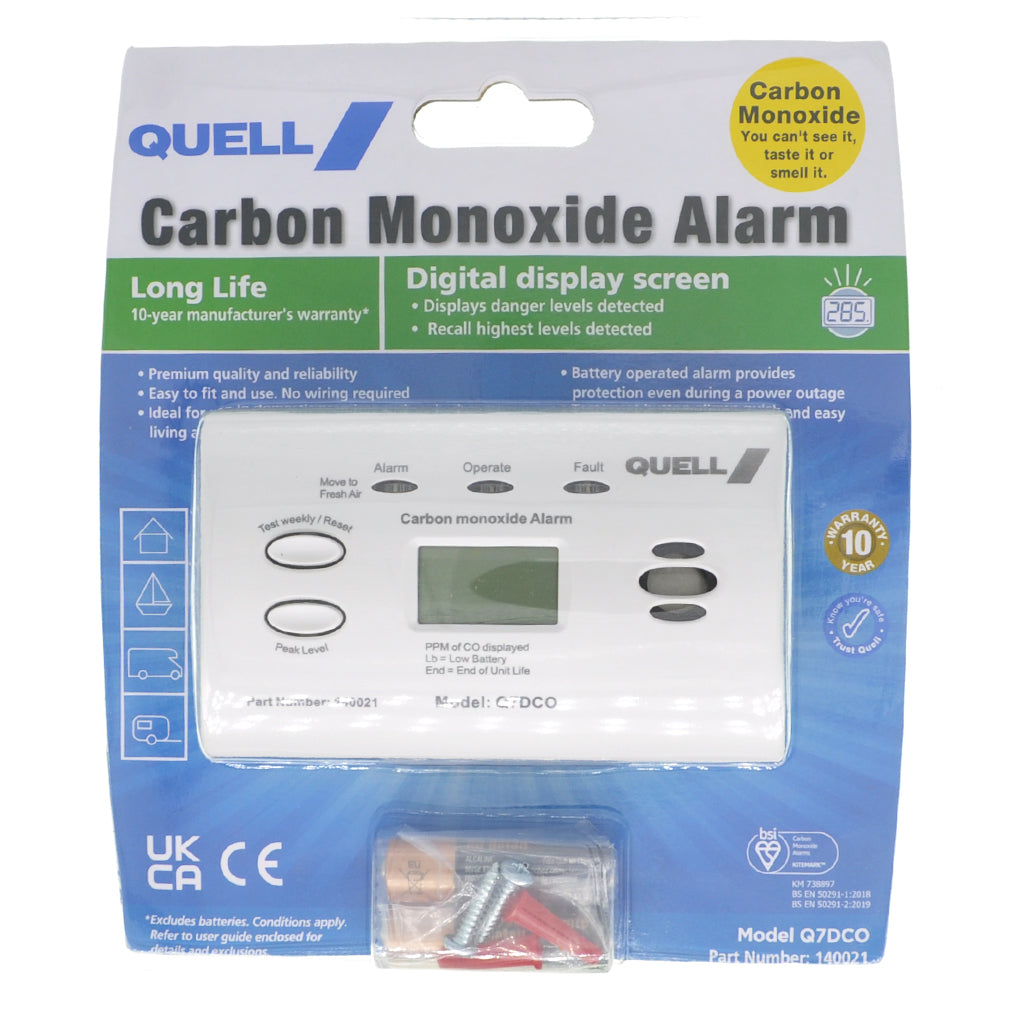 Quell Carbon Monoxide Digital Display Alarm Q7DCO