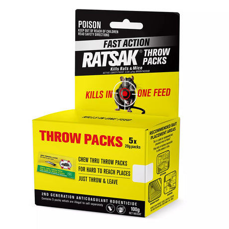 Ratsak Fast Action Throw Packs For Rats Mice