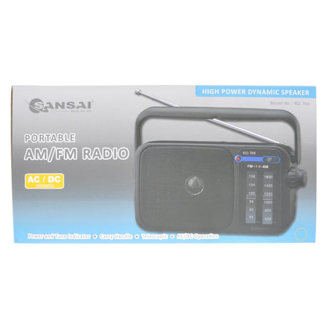 SANSAI Portable AM/FM Radio AC/DC RD768