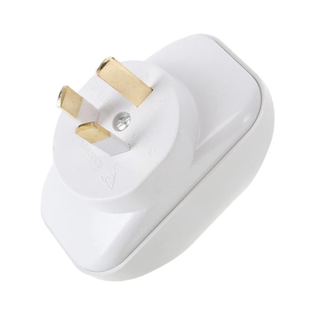 SAS Double Adaptor 240V 10A 2400W Triangular White