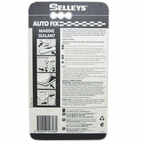 SELLEYS AUTO FIX Marine Sealant Silicone RTV Clear 75g