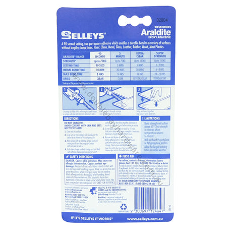 SELLEYS Araldite 90 Seconds Epoxy Adhesive 14ml