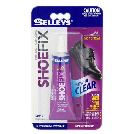 SELLEYS Contact Adhesive SHOEFIX 50ml Stick Rubber,Leather,Canvas,Cork SG 50M