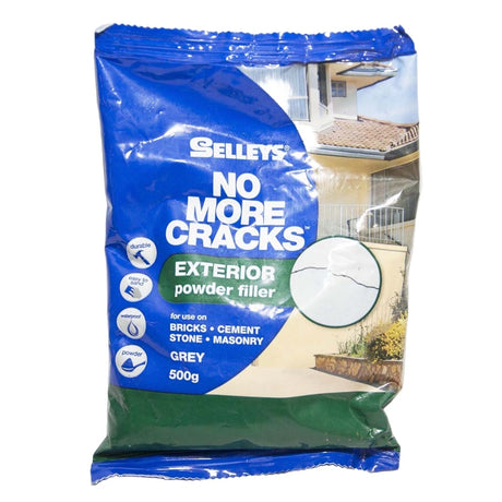 SELLEYS No More Cracks Exterior Powder Filler 500g Grey NMCPE500G