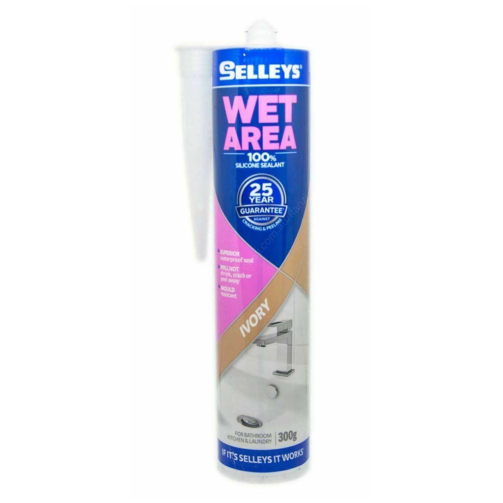 SELLEYS Wet Area Silicone Sealant Ivory 300g WAI 300G