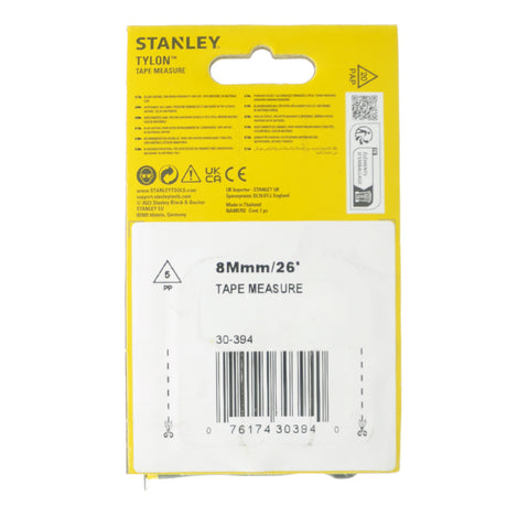 STANLEY Tylon 8M/26' Metric/Imperial Tape Measure With 25mm Blade 30-394