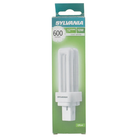 SYLVANIA LYNX-D Superia Compact Fluorescent Light Bulb G24d-1 10W/840