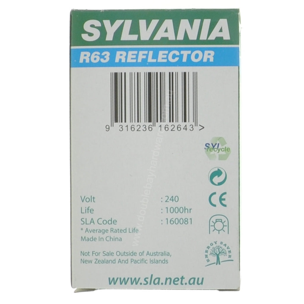 SYLVANIA R63 Reflector Incandescent Light Bulb E27 240V 40W 160081