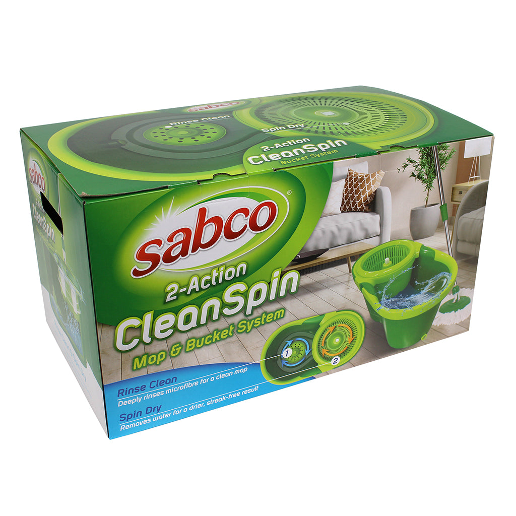 Sabco 2-Action CleanSpin Mop & Bucket Set SAB37075