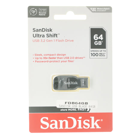 SanDisk Ultra Shift USB3.2 Flash Drive 64GB