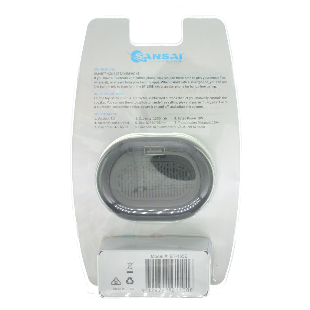 Sansai Portable Bluetooth Speaker 3W BT-155E