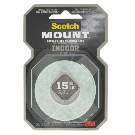 Scotch Indoor Mounting Tape 1.27cm X 2.03m Holds 6.8Kg 70005036184