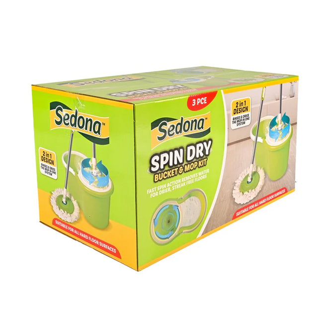 Sedona Spin Dry Bucket & Mop Kit CLE-219 