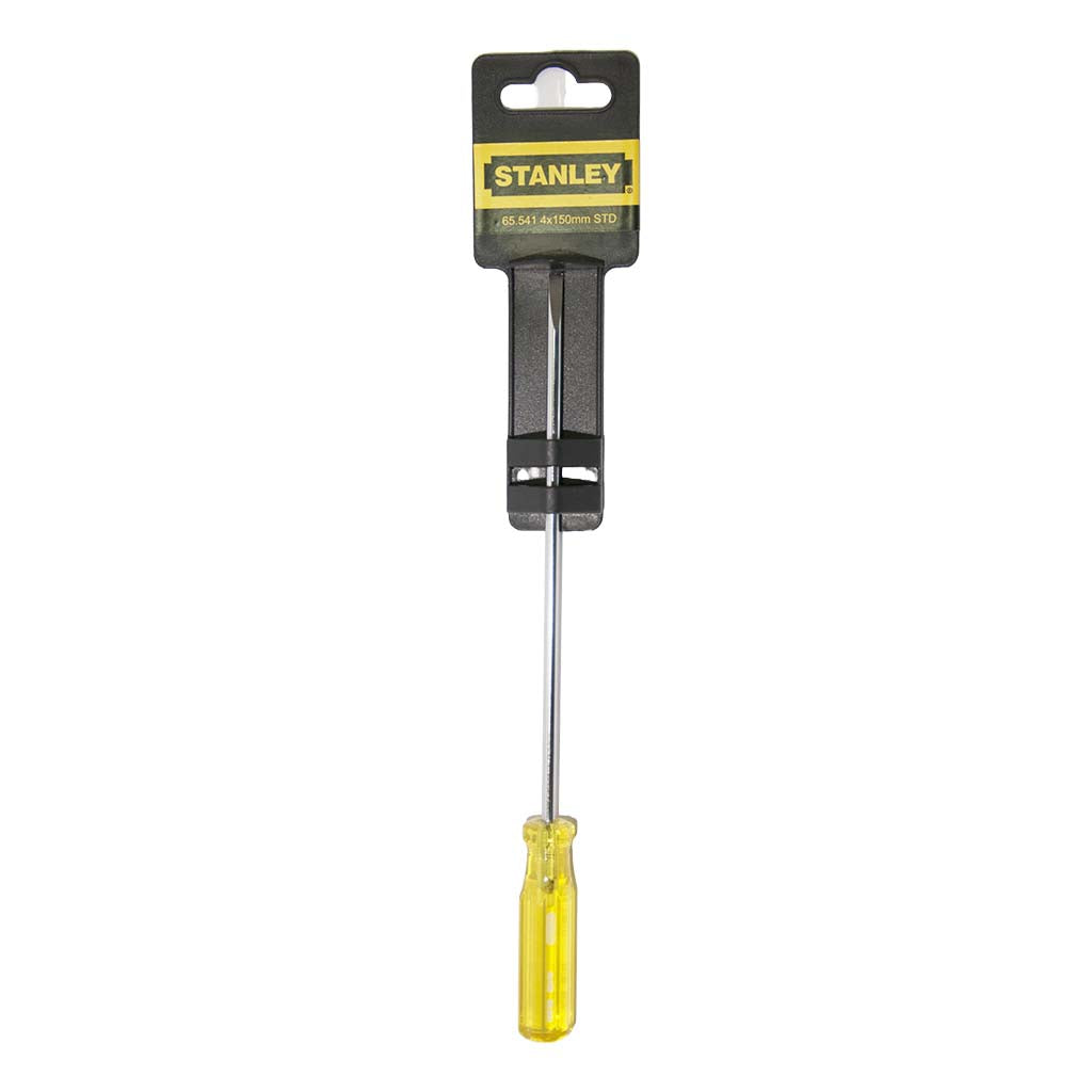 Magnetised tips slot head screwdriver 4x150mm