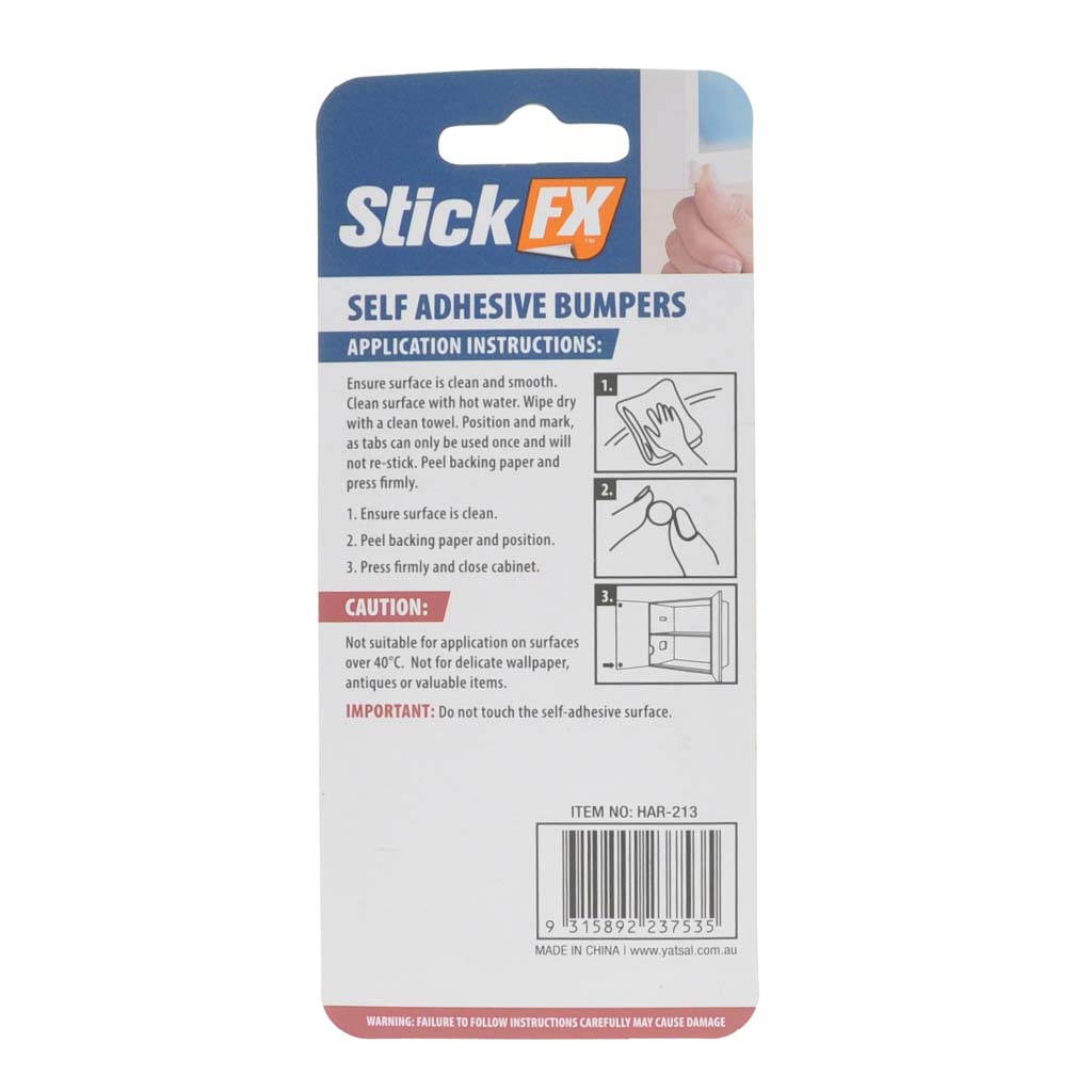 StickFx Self Adhesive Clear Bumper 1cm 10Pcs HAR-213