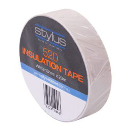 Stylus 520 PVC Electrical Insulation Tape 18mmX20m White 2160