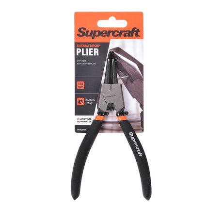 Supercraft External Circlip Plier 175mm with Bent Tips TPA0004