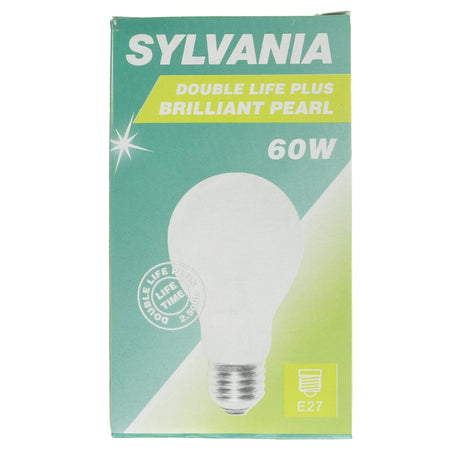 Sylvania GLS Incandescent Light Bulb E27 240V 60W Pearl