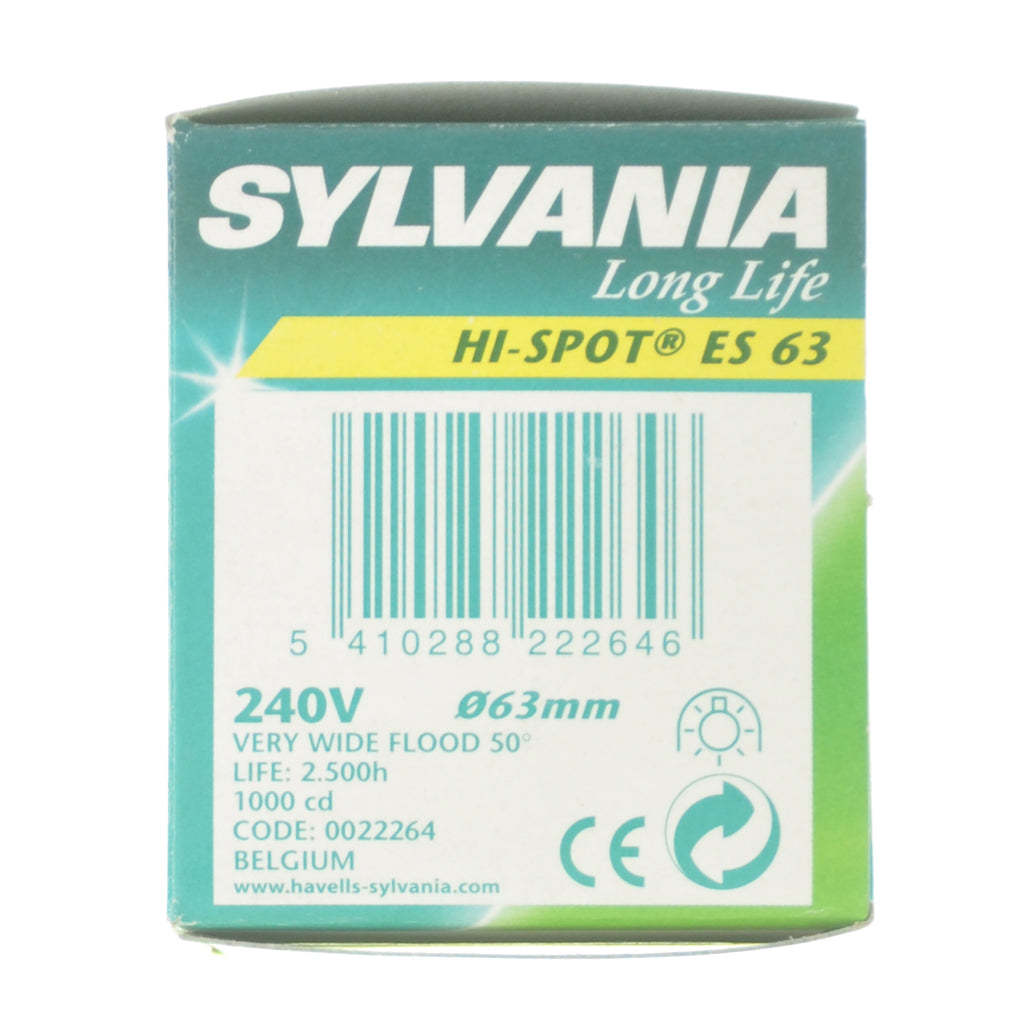 Sylvania Hi Spot ES63 PAR20 Light Bulb GU10 240V 75W 25° 0022264