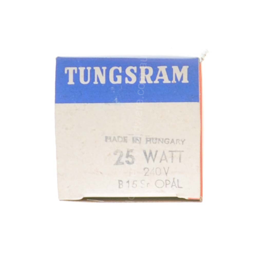 Tungsram Candle Incandescent Light Bulb B15 240V 25W Opal