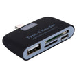 Wiretek USB C To USB/SD/TF Card Reader