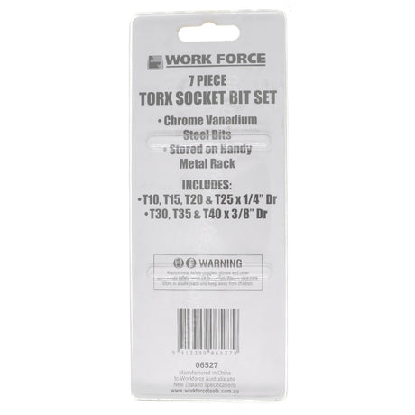 WORK FORCE Torx Socket Bit Set 7Pcs 06527