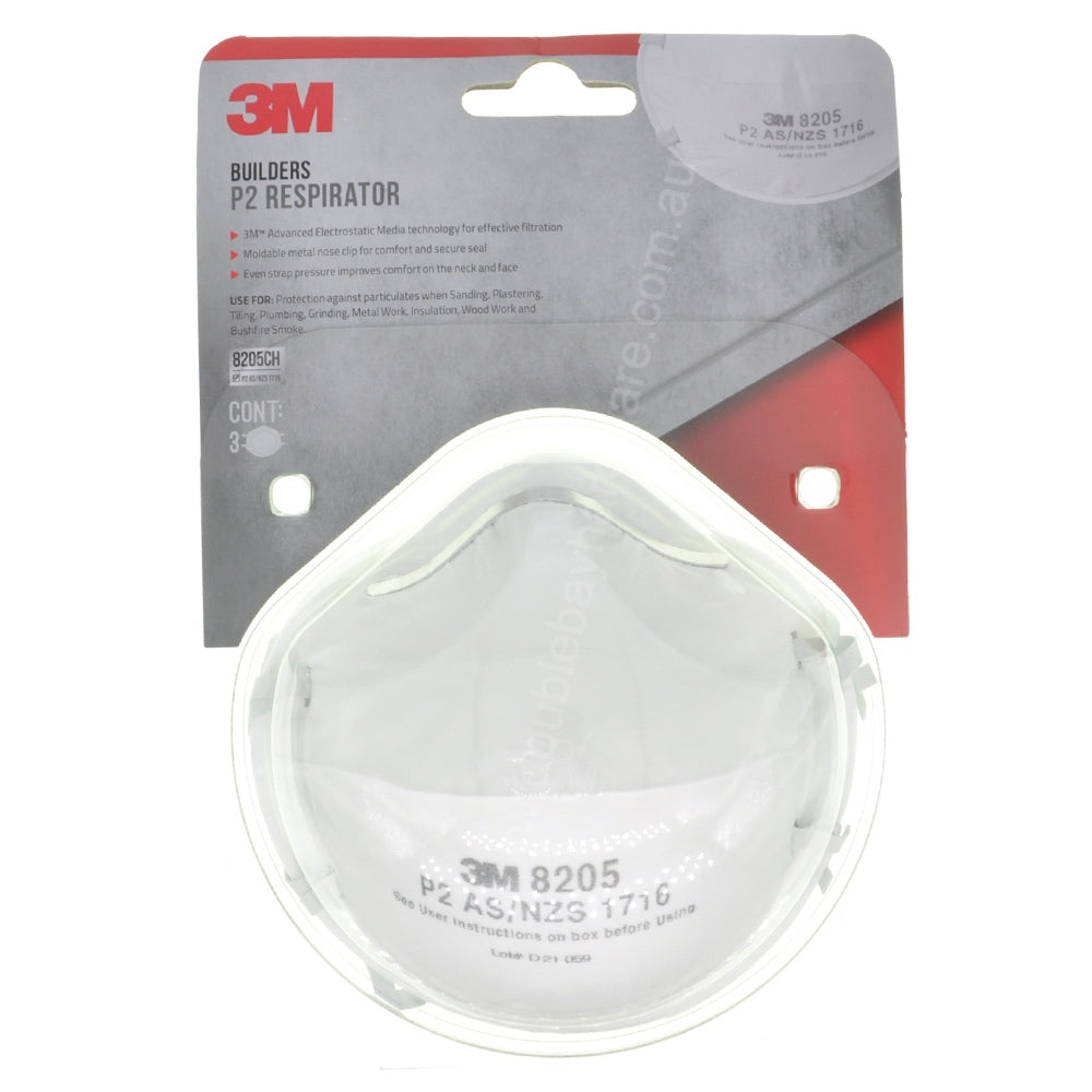 3M 8205 P2 Builders Respirator 3Pcs WX700102576