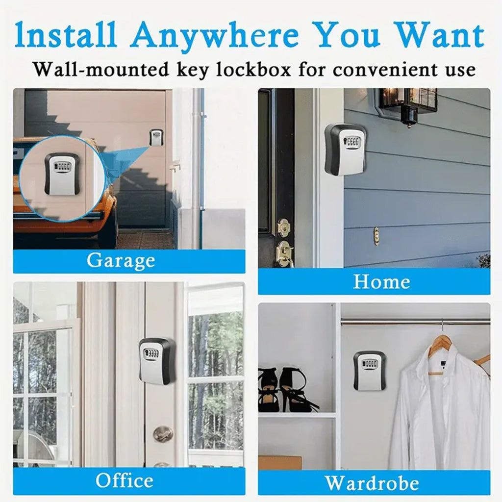 Wall Mounted 4-Digit Combination Key Safe CY8400100-1