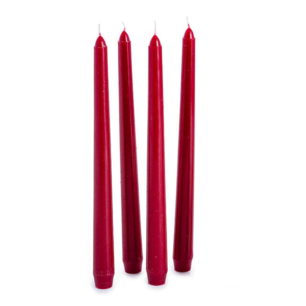 Watt Taper Dinner Candle Red 25cm 4 Pcs Smokeless