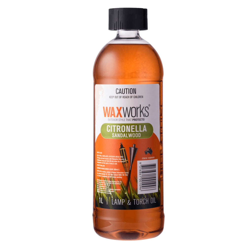 Waxworks Citronella Oil with Sandalwood 1L 1SANDWOOD