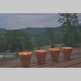 Waxworks Round Terracotta Citronella Candles 3pcs WW003