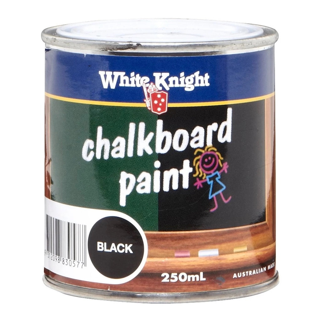 White Knight Chalkboard Paint Black 250ml 345361/250ML