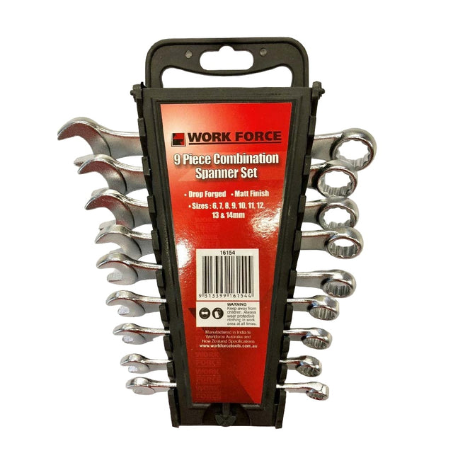 Work Force 9 Piece Combination Spanner Set 16154