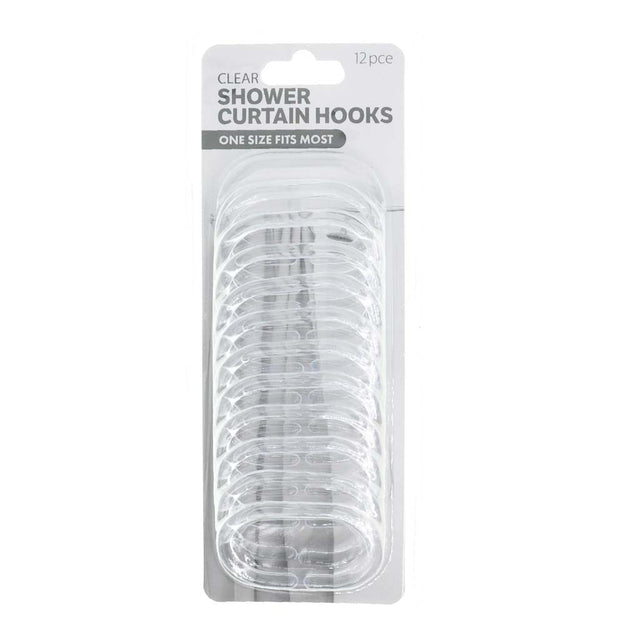 Yatsal Shower Curtain Hooks Clear 12Pcs HOM-353