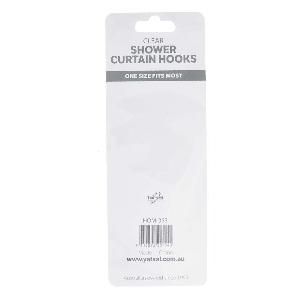 Yatsal Shower Curtain Hooks Clear 12Pcs HOM-353