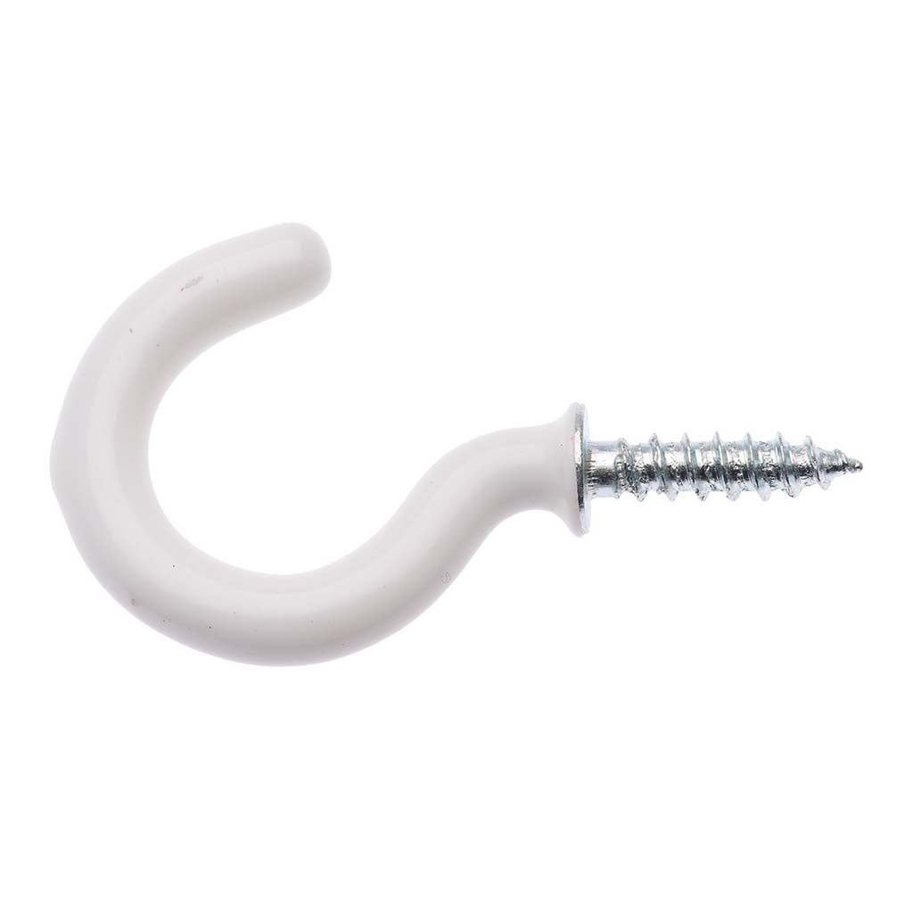 ZENITH Cup Hooks 3.0x28mm White Plastic WIC0328