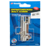 Zenith Offset(Necked) Bolt 75mm Solid Brass Chrome Plated HBB2200